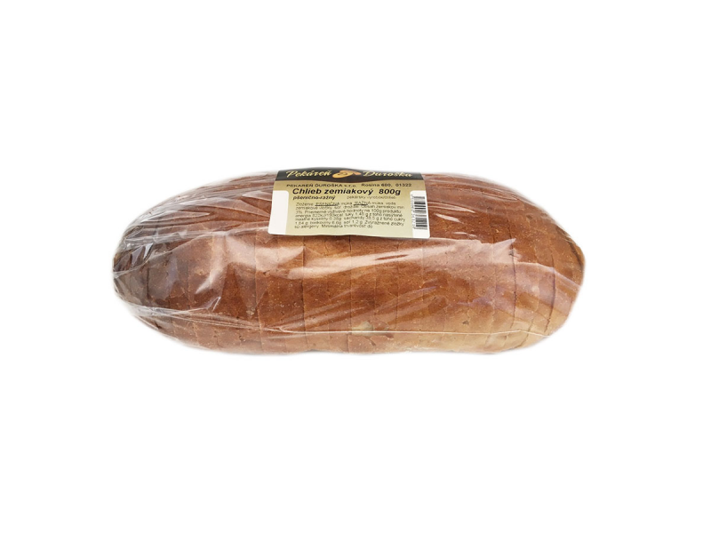Chlieb pšenično ražný zemiakový balený krájaný 800 g. / 1ks